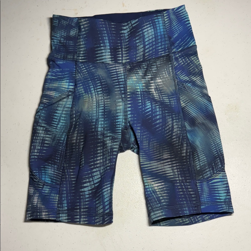 Lululemon Blue Patterned Athletic Shorts